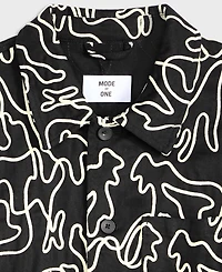 Mode of One Men's Floral Embroidered Cotton Shacket, Exclusively at Macy's