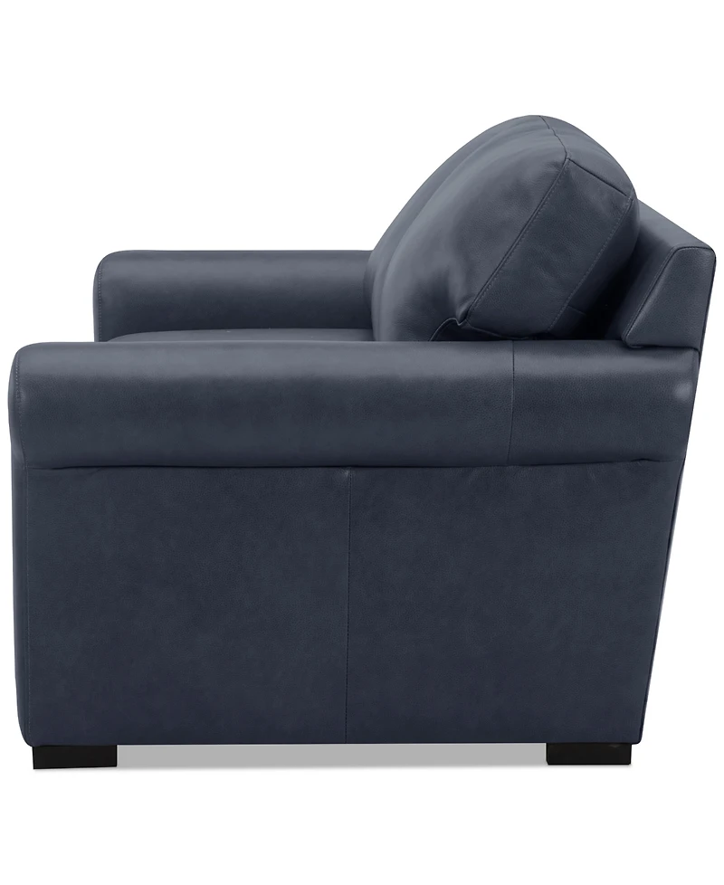 Radley Roll Arm 61" Leather Loveseat, Exclusively at Macy's