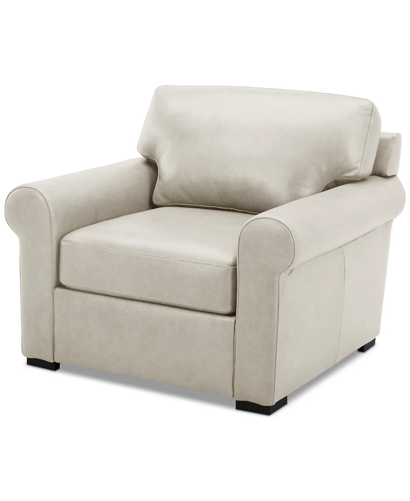 Radley Roll Arm 38" Leather Chair, Exclusively at Macy's