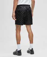 Mode of One Men's Check Jacquard Regular-Fit 6-1/2" Track Shorts, Macy's Exclusive