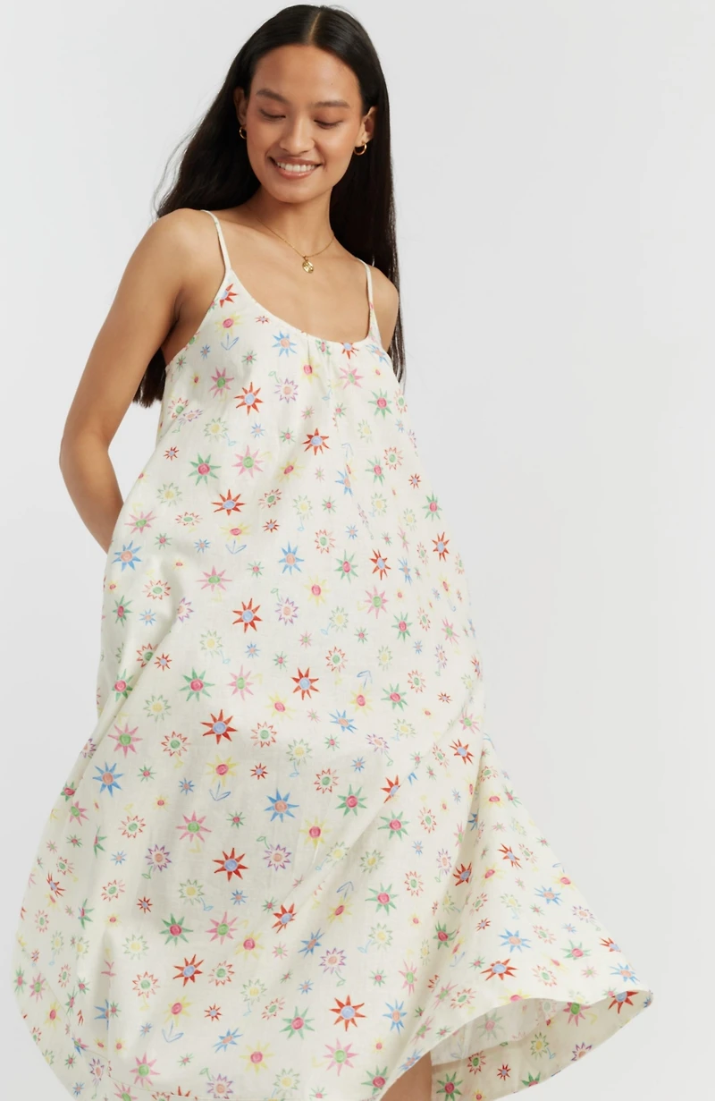Chinti & Parker Women's Linen-Cotton Etoile Sundress