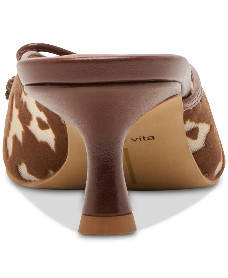 Dolce Vita Women's Cleo Bow Slip-On Kitten-Heel Mules