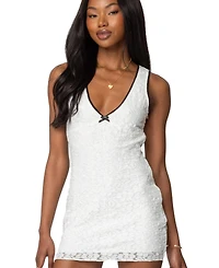 Edikted Women's Selah Lace Contrast Mini Dress