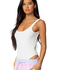 Edikted Womens Evonne Backless Ribbed Bodysuit