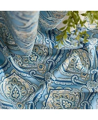 Hlc.me Messina Paisley Damask Patterned Back Tab Rod Pocket Curtains - Light Blocking Darkening Window Panels, Set of 2 (/Yellow
