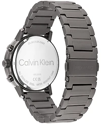 Calvin Klein Men's Gauge Ionic Plated Gray Steel Bracelet Watch, 41mm