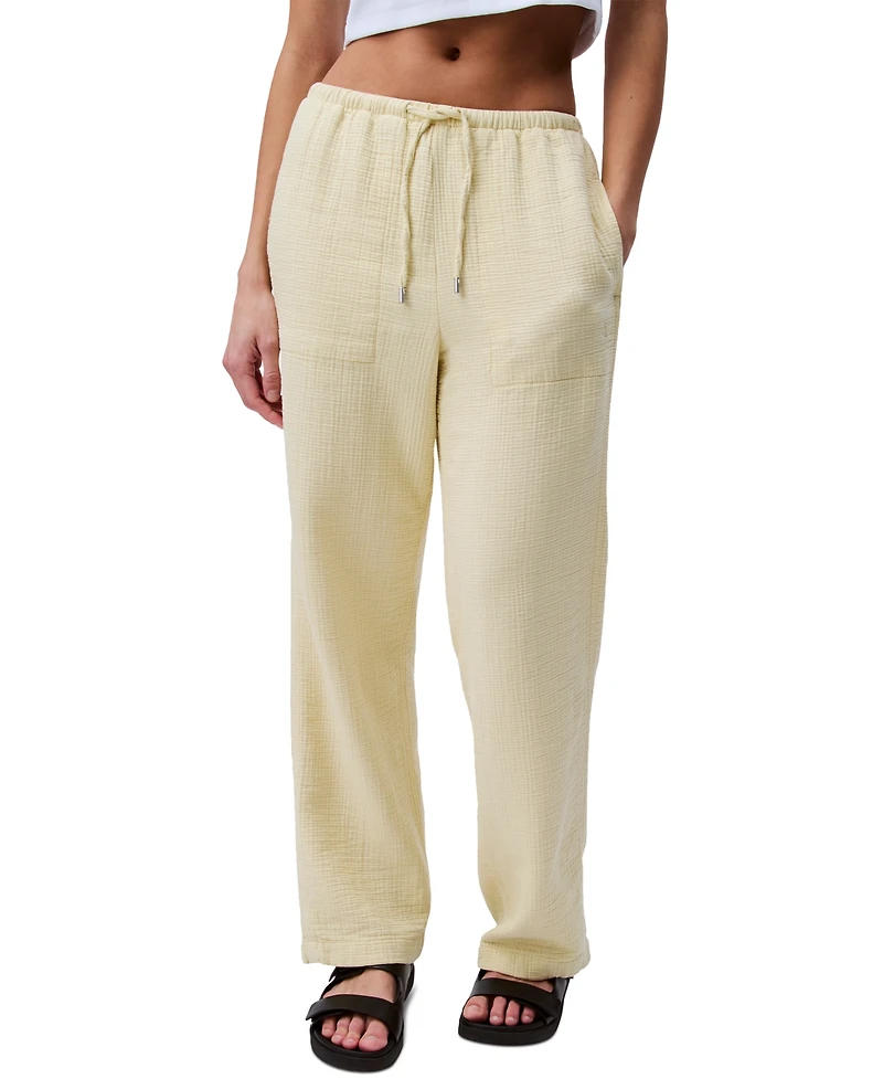 Calvin Klein Jeans Women's Double Gauze Pull-On Pants