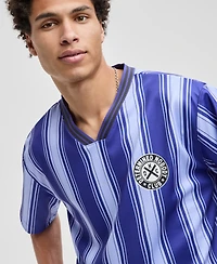 Mode of One Men's Panama Relaxed-Fit Stripe V-Neck T-Shirt, Macy's Exclusive