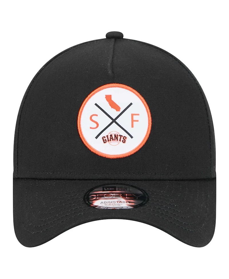 New Era Men's Black San Francisco Giants 9FORTY A-Frame Adjustable Hat