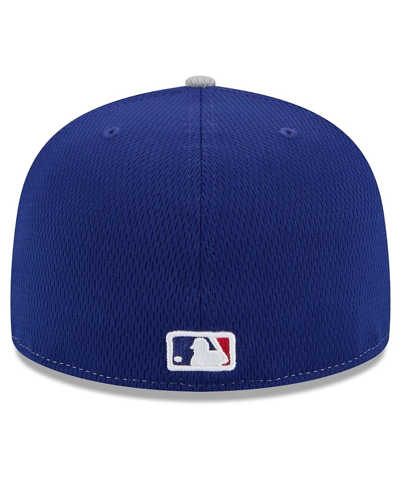 New Era Men's Royal/Gray Los Angeles Dodgers 2025 Mlb Clubhouse 59FIFTY Fitted Hat