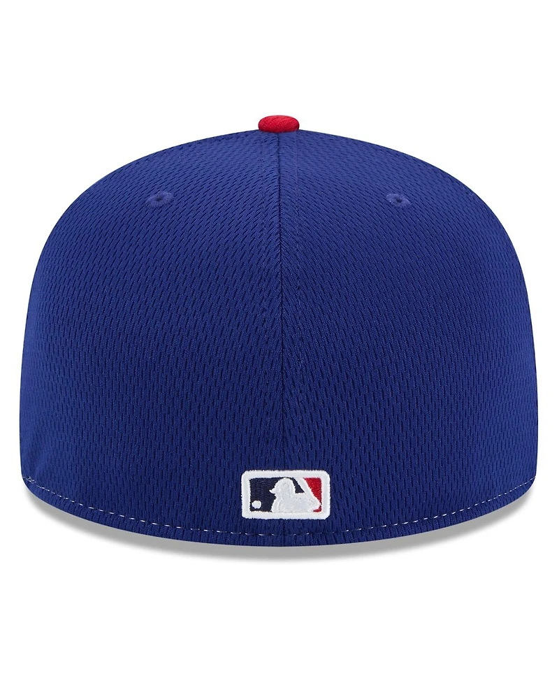 New Era Men's Royal/Red Texas Rangers 2025 Mlb Clubhouse 59FIFTY Fitted Hat
