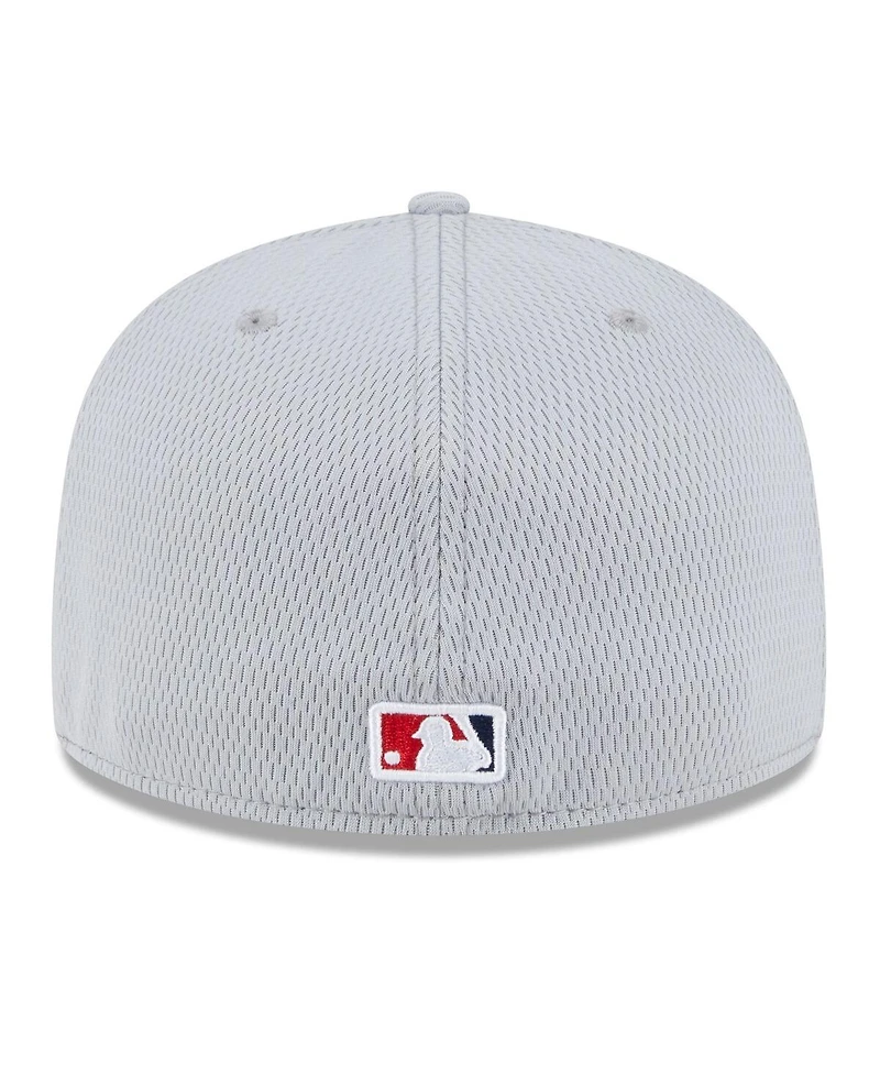 New Era Men's Gray Los Angeles Angels 2025 Mlb Clubhouse 59FIFTY Fitted Hat