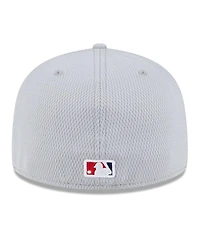 New Era Men's Gray Los Angeles Angels 2025 Mlb Clubhouse 59FIFTY Fitted Hat