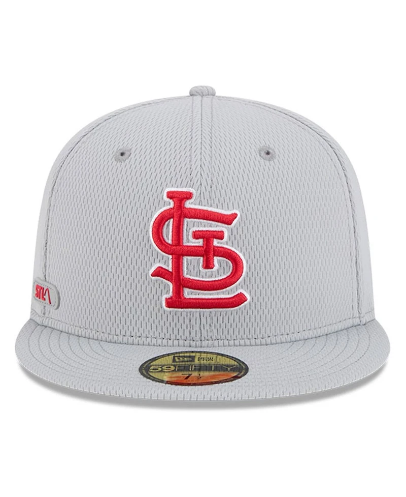 New Era Men's Gray St. Louis Cardinals 2025 Mlb Clubhouse 59FIFTY Fitted Hat