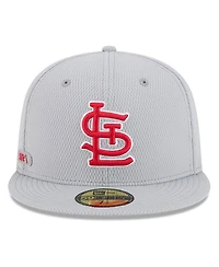 New Era Men's Gray St. Louis Cardinals 2025 Mlb Clubhouse 59FIFTY Fitted Hat