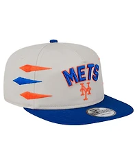 New Era Men's Cream New York Mets Iron Golfer Snapback Hat
