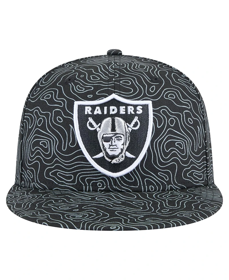 New Era Men's Black Las Vegas Raiders Geo 59FIFTY Fitted Hat