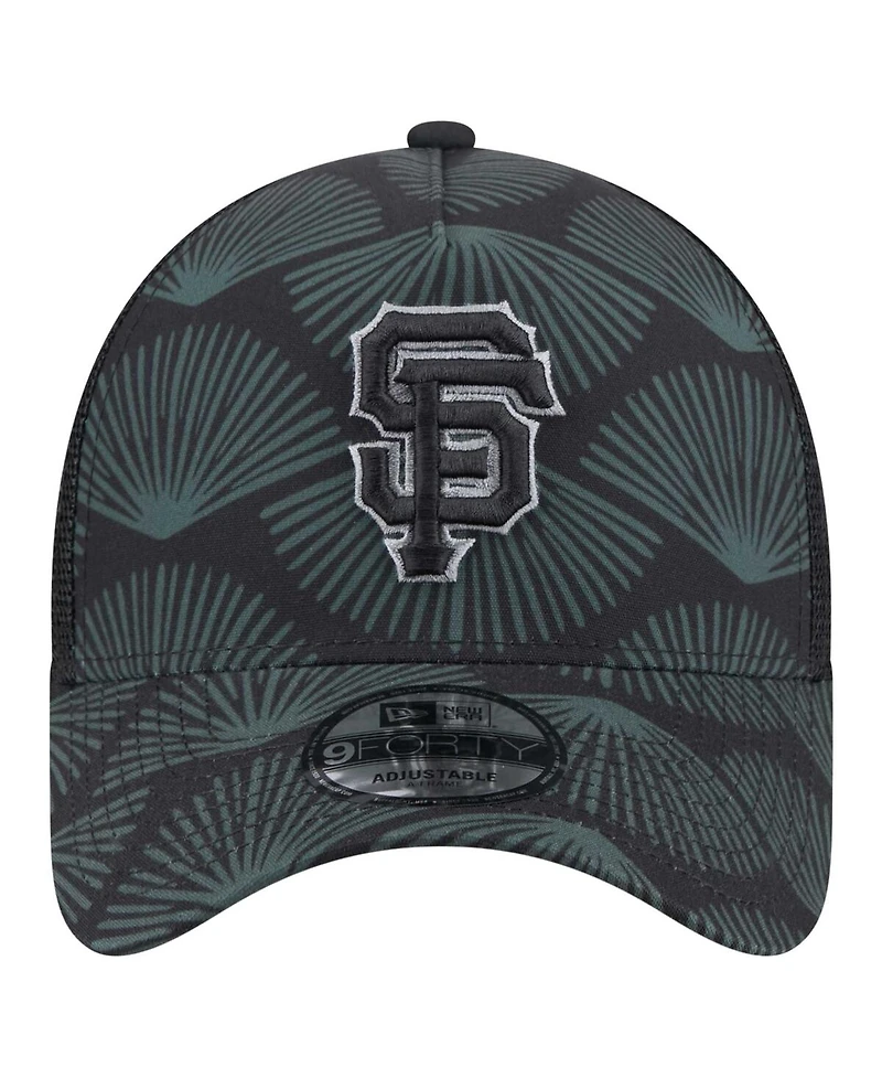 New Era Men's Black San Francisco Giants 9FORTY A-Frame Trucker Adjustable Hat