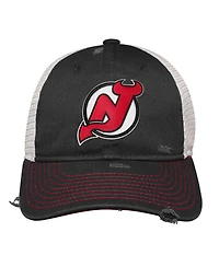 Outerstuff Big Boys and Girls Black New Jersey Devils Slouch Trucker Adjustable Hat