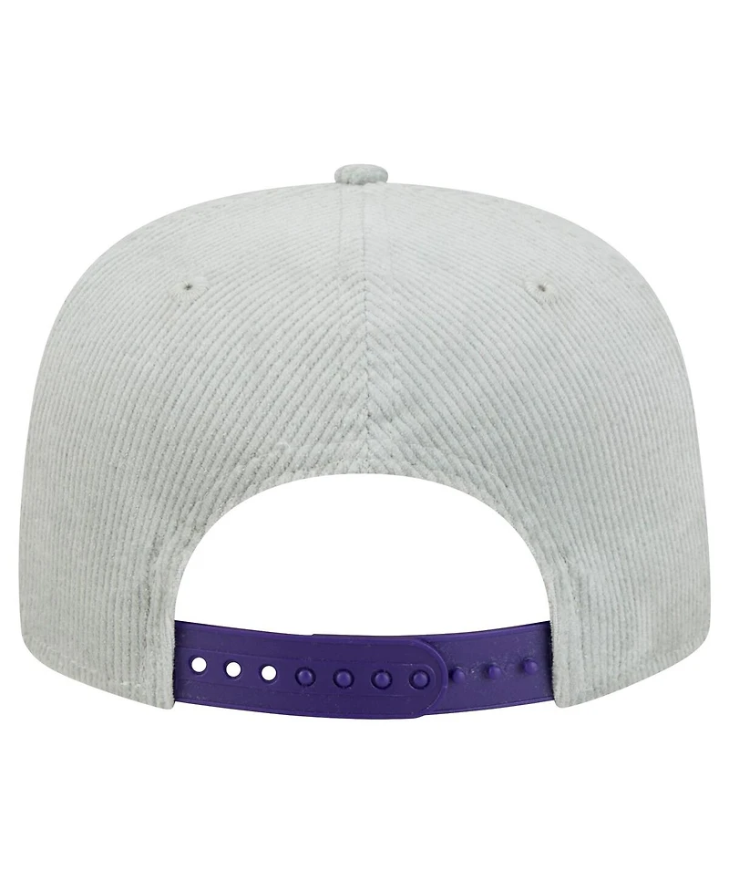New Era Men's Gray Phoenix Suns Throwback Corduroy Golfer Snapback Hat