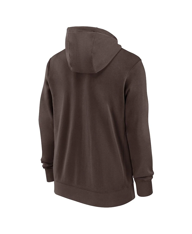 Nike Men's Brown San Diego Padres Knockout Script Full-Zip Hoodie