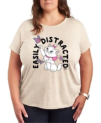Hybrid Apparel Trendy Plus The Aristocrats Easily Distracted Graphic Crew Neck T-Shirt