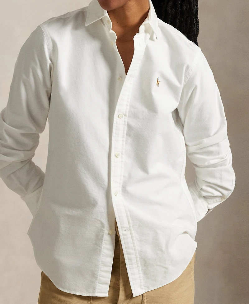 Polo Ralph Lauren Women's Slim-Fit Striped Oxford Shirt