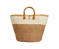 Earth Life Handwoven Sisal Straw Basket Tote