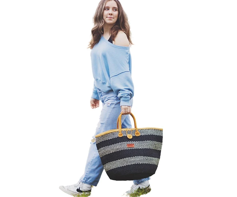 Balance Flow Handmade Sisal Straw Basket Tote