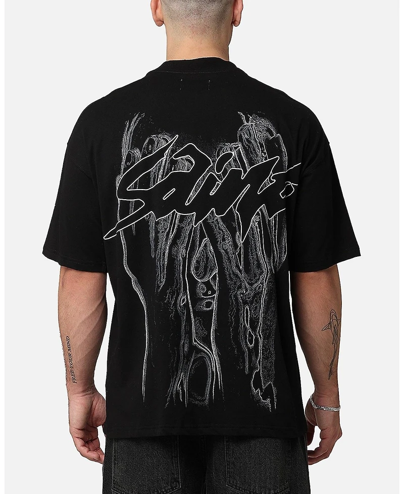 Saint Morta Men's Veiled Mock Neck T-Shirt
