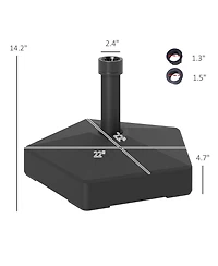 Outsunny Patio Umbrella Base Sd, /Water Filled,