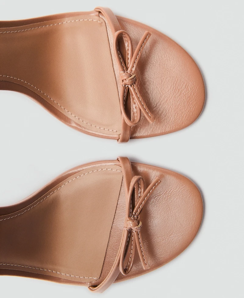 Mango Women's Bow Detail Strappy Heeled Sandals