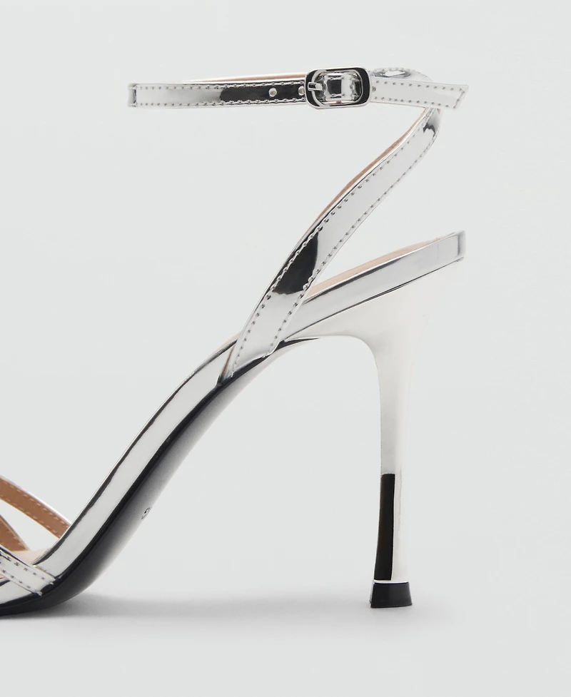 Mango Women's Combined-Strap Heeled Sandals