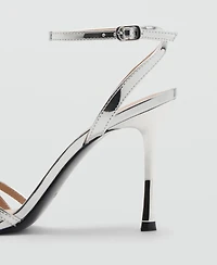 Mango Women's Combined-Strap Heeled Sandals