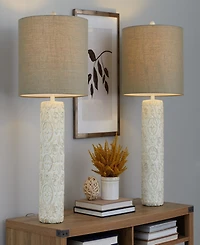 LumiSource Charlotte 30" Polyresin Table Lamp, Set of 2
