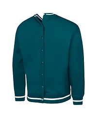 G-iii Sports by Carl Banks Men's Midnight Green Philadelphia Eagles Adaptive Blocker Fleece Pullover Sweatshirt