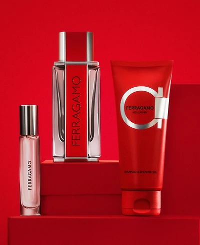 Salvatore Ferragamo Men's 3-Pc. Ferragamo Red Leather Eau de Parfum Gift Set