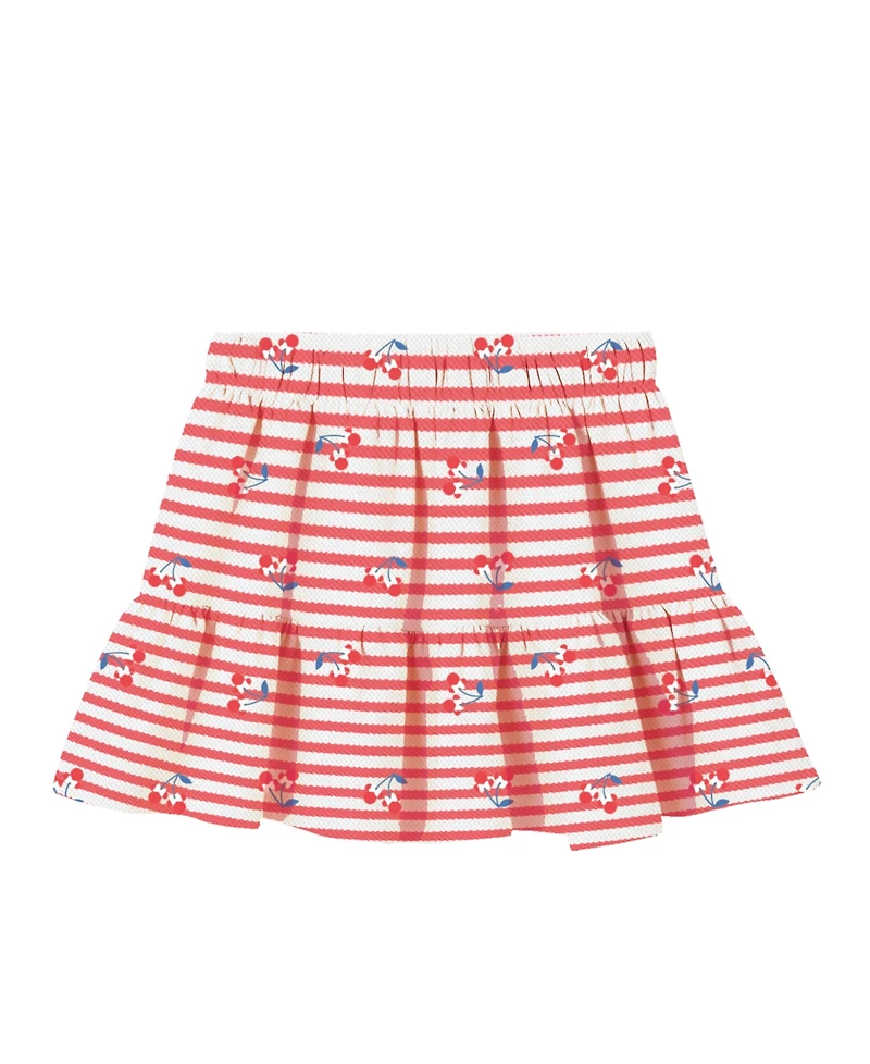 Disney Toddler and Little Girls 2-Piece Minnie Pique Cvc Top and Skirt Set