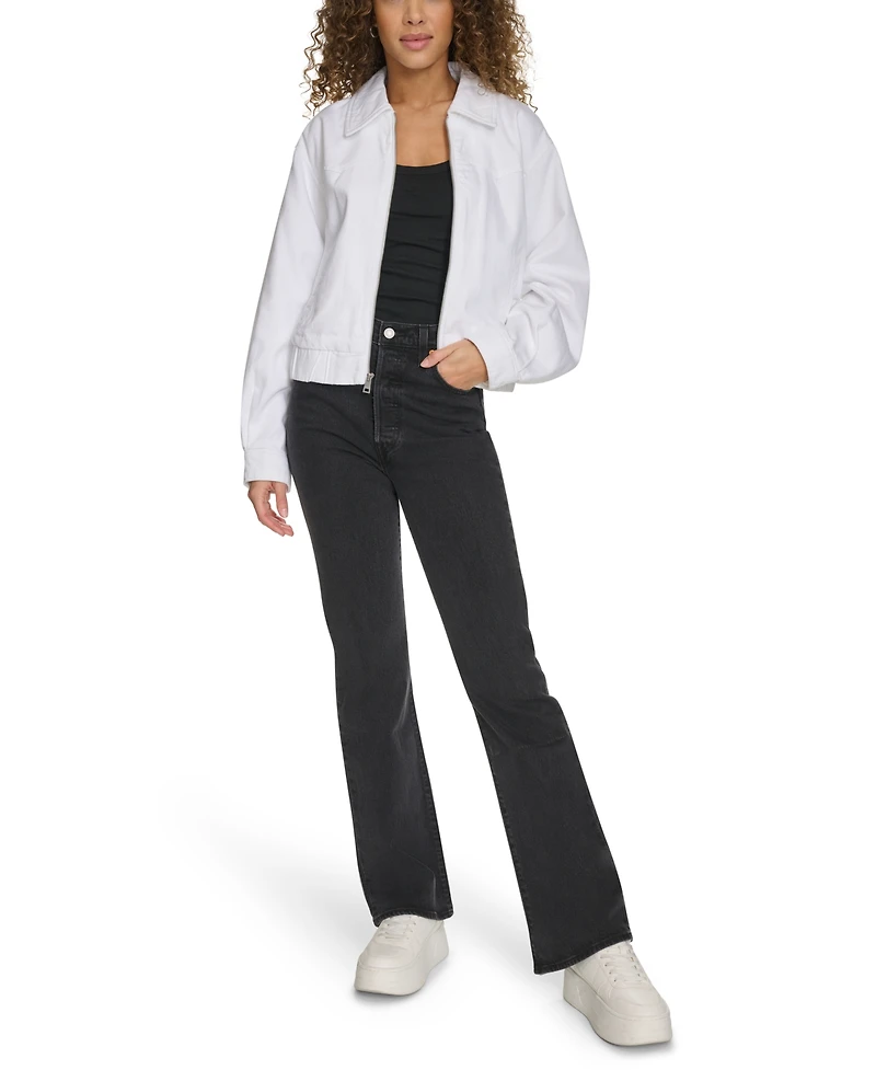 Levi's Women's Western Zip-Front Denim Bomber Jacket