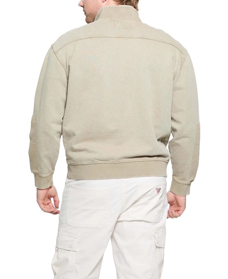Guess Men's Tyler Relaxed Fit Long Sleeve Quarter-Zip Sweatshirt