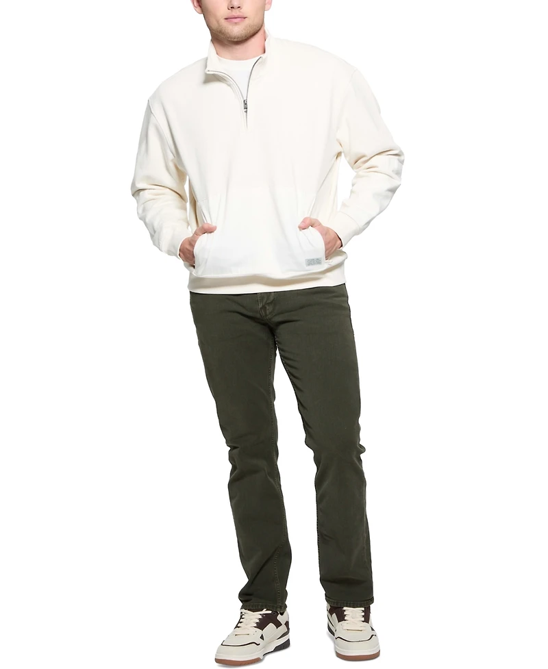 Guess Men's Tyler Relaxed Fit Long Sleeve Quarter-Zip Sweatshirt