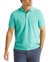 Nautica Men's Classic Fit Deck Printed Performance Polo Shirt