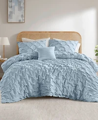 510 Design Bailey Diamond Pucker Woven 4-Pc. Comforter Set, King/California King