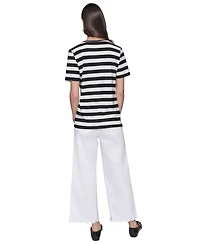 Karl Lagerfeld Paris Women's Striped Bonjour Tee