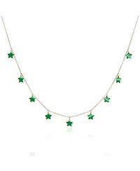 The Lovery Malachite Star Dangle Necklace 14K Gold
