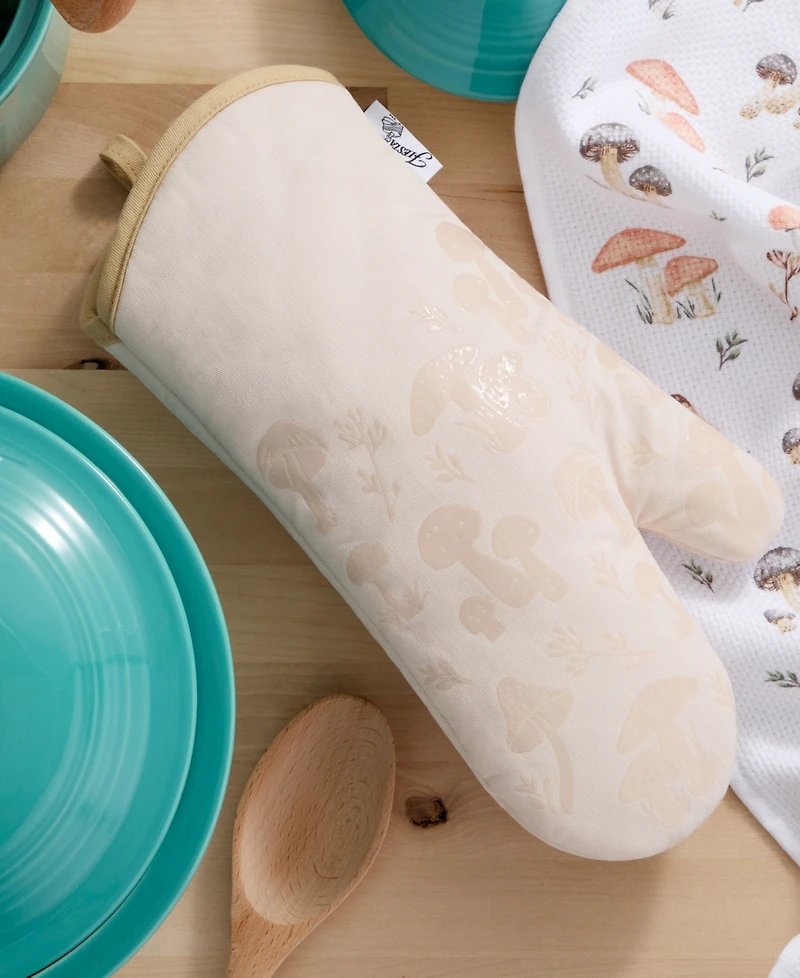 Fiesta Mushrooms Cotton Oven Mitt, 7" x 13"