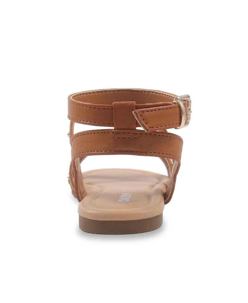 Dkny Little and Big Girls Cassie Vada Metallic Gladiator Sandal