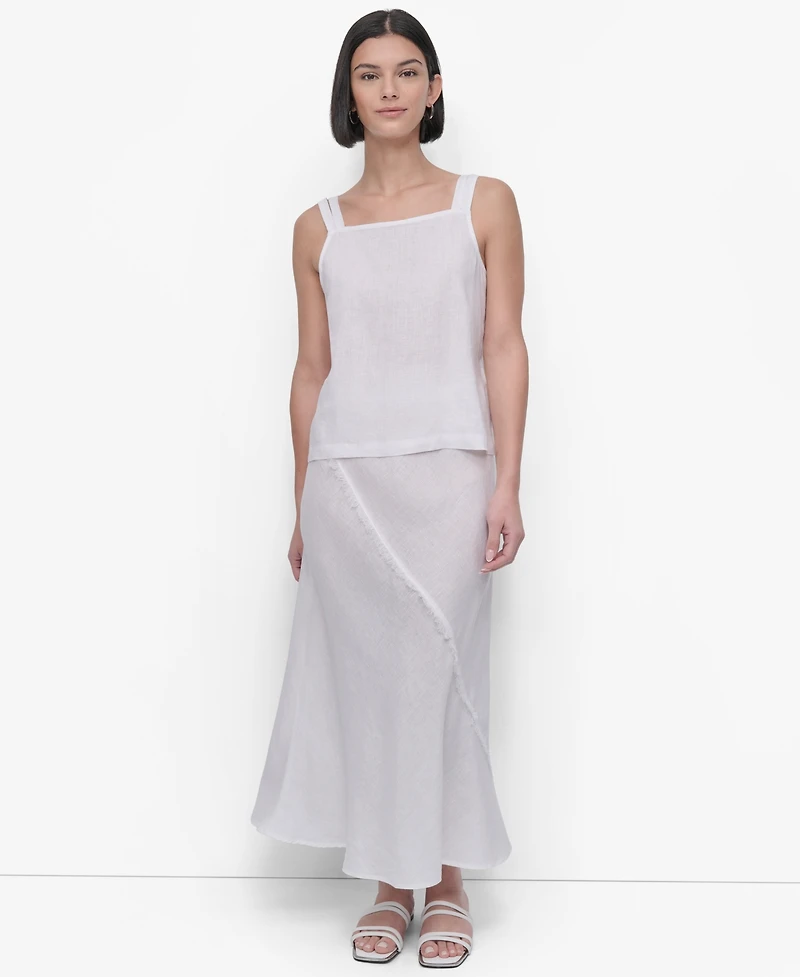 Dkny Women's Linen Tie-Strap Tank Top