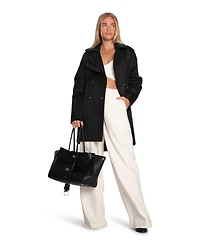 Belle & Bloom Women's Wanna Be Loved Wool Blend Peacoat