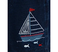 Little Me Baby Boys 2-Pc. Stripe T-Shirt & Sailboat Shortall Set